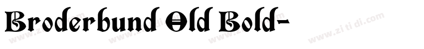 Broderbund Old Bold字体转换